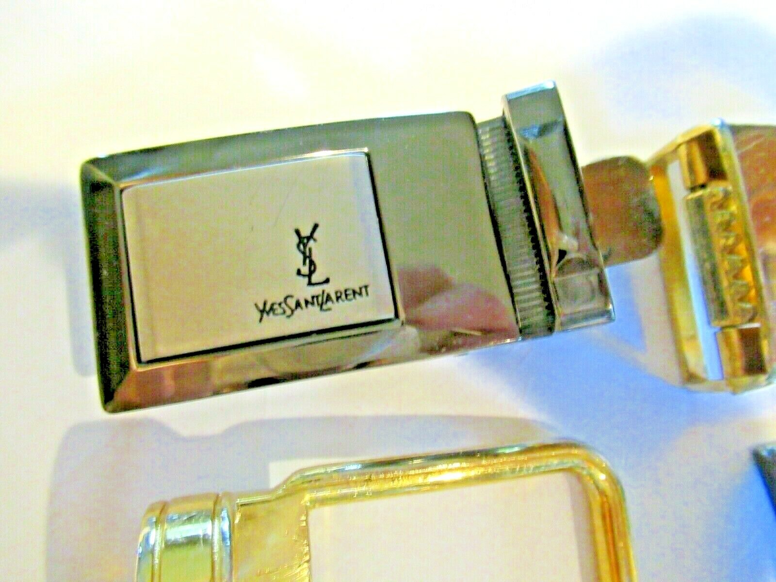 LOT 5 DESIGNER YSL Yves Saint Laurent IZOD BALLY TED BAKER FERRARI Belt Buckles