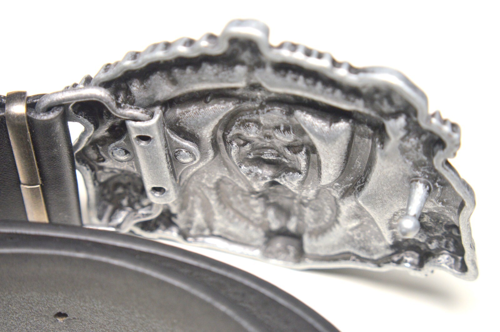 GRIM REAPER MEMENTO MORI BLACK SKULL BELT BUCKLE