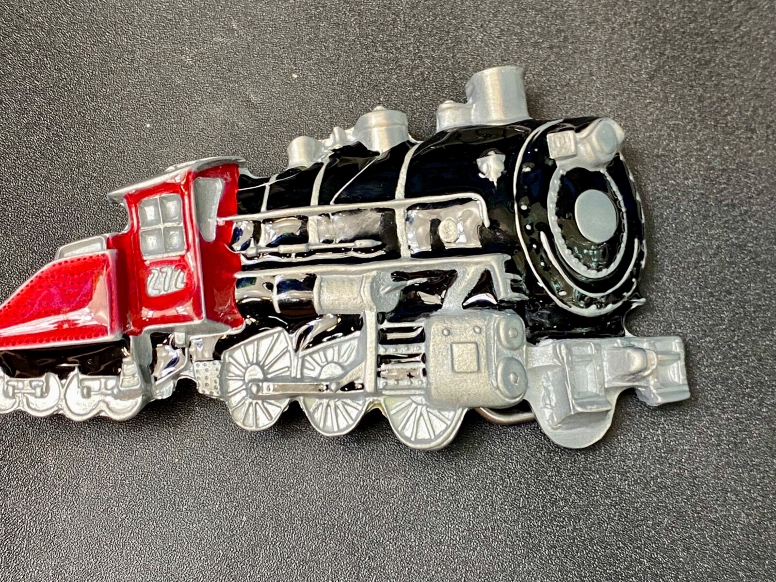 Steam Engine Train Locomotive Rail Road Collectors Vintage 1980 Belt Buckle