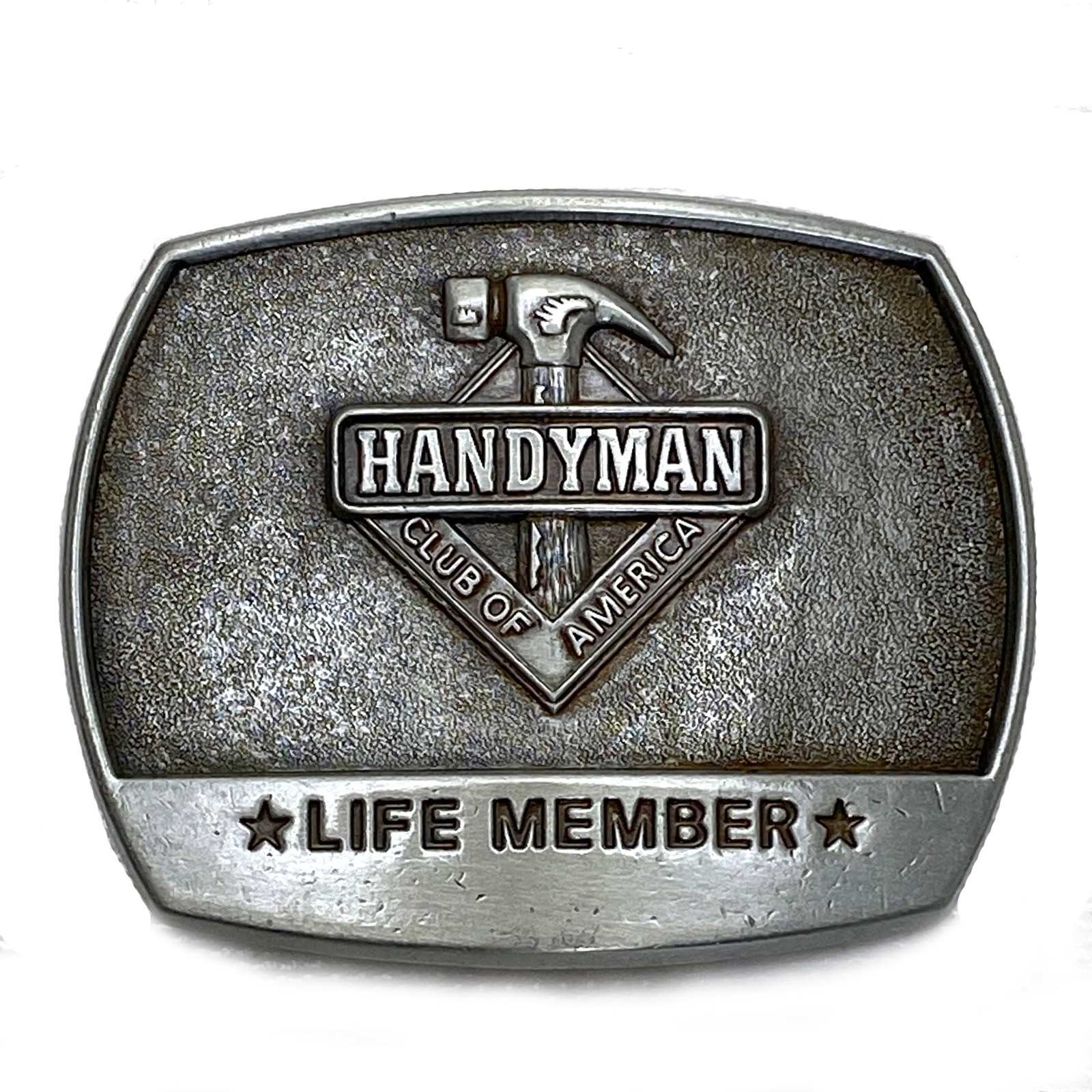 Handyman Club Of America Life Member Belt Buckle 3.25 x 2.5 in VTG 1996