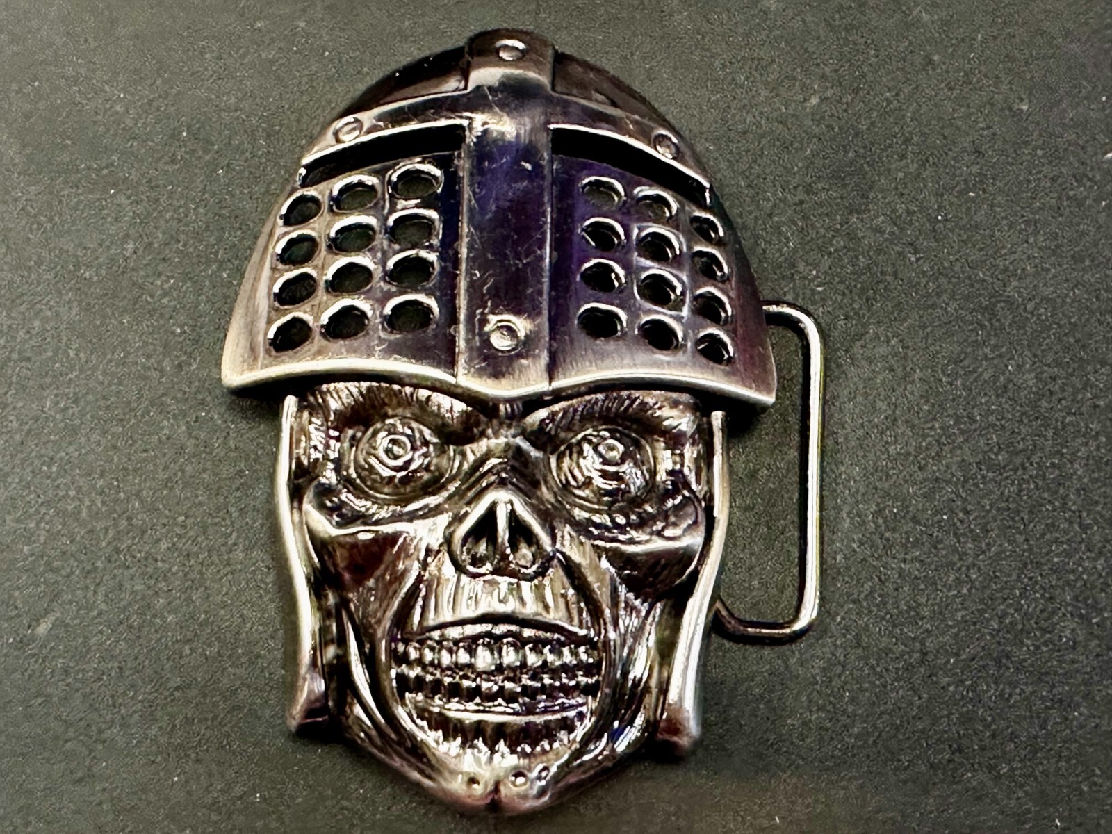 Knights Soldier Skull Helmet Medieval Armor Cutout Halloween Gothic Belt Buckle