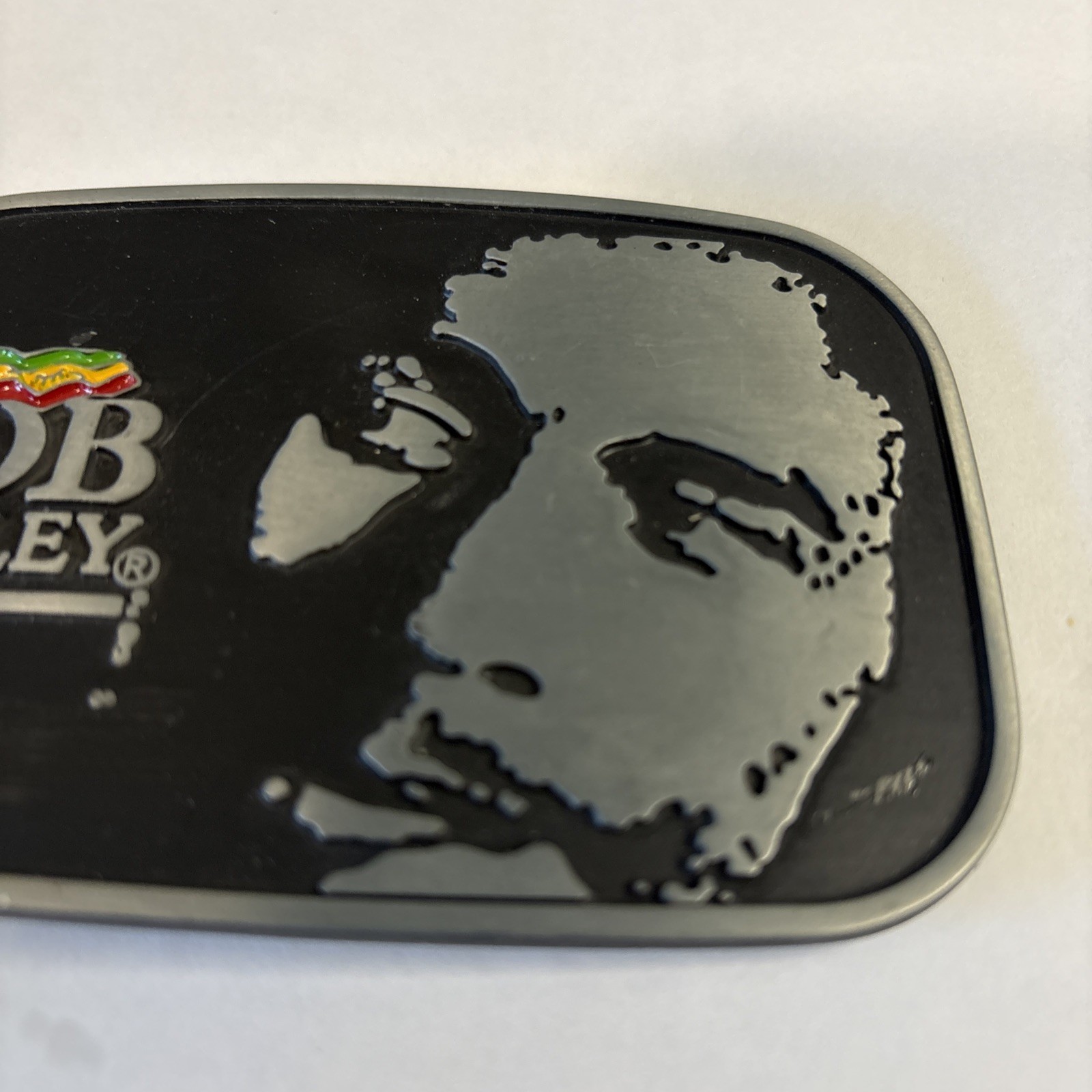 Bob Marley Belt Buckle 3&Prime; x 4.5&Prime; Jamaica Flag Image Reggae Music Collectible