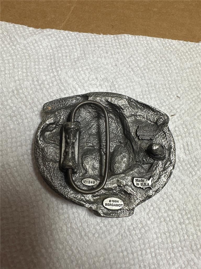 1994 Bergamot Brass Works Til Death Do Us Part Belt Buckle V-249