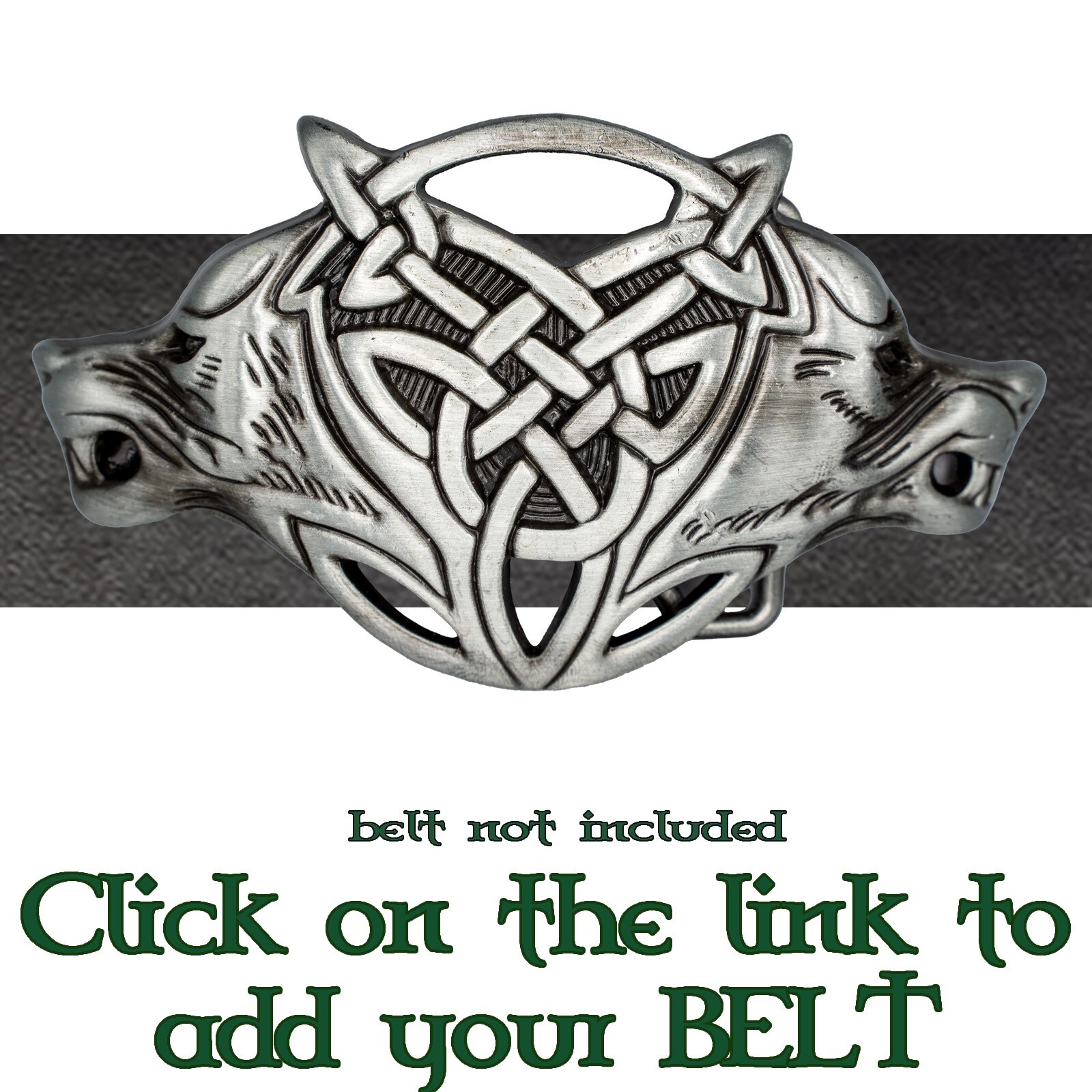 Wolf Metal Belt Buckle Biker UK Celtic Knotwork Werewolf Twilight