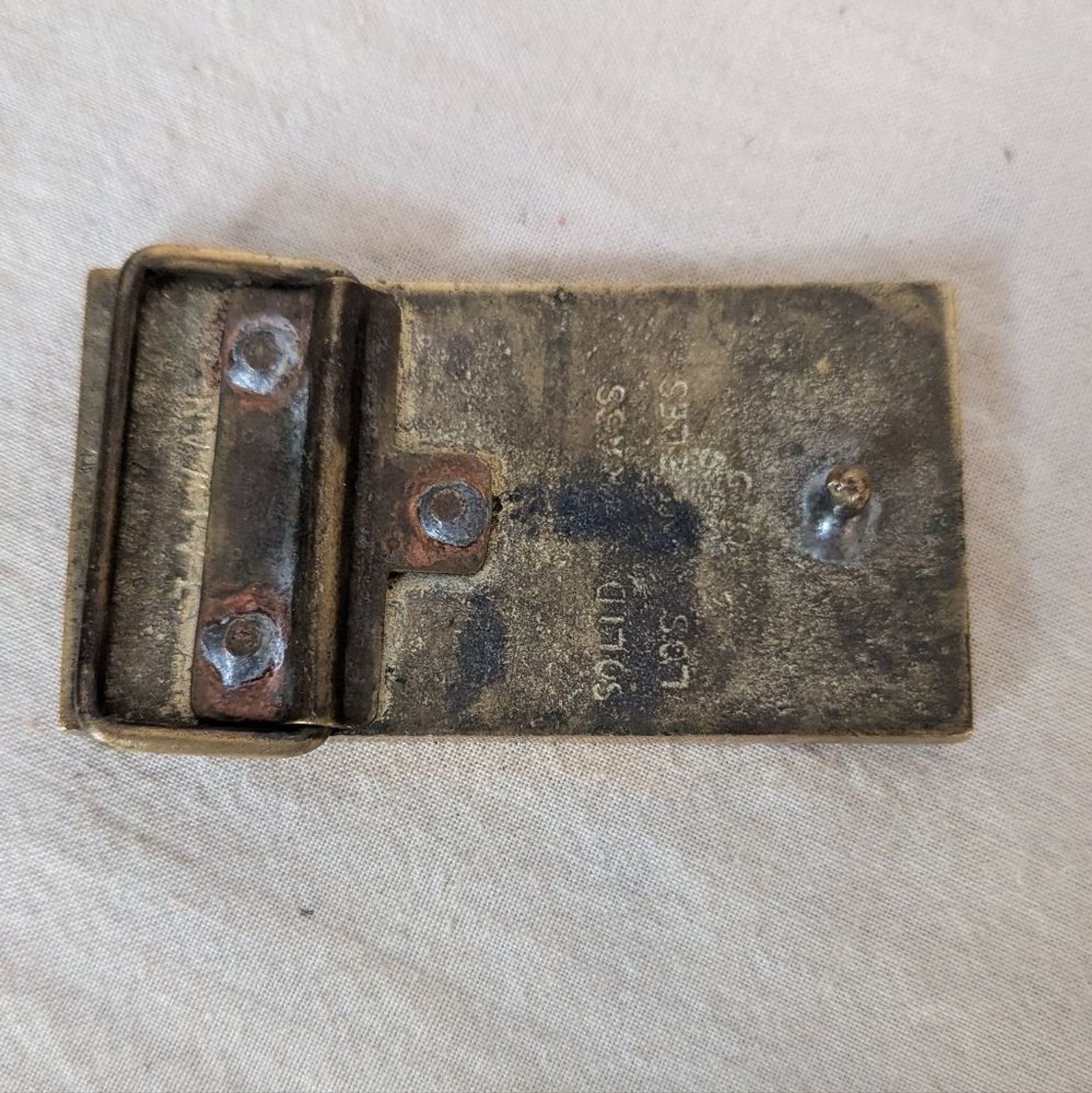Vintage Brass Solid Brass Budweiser Belt Buckle