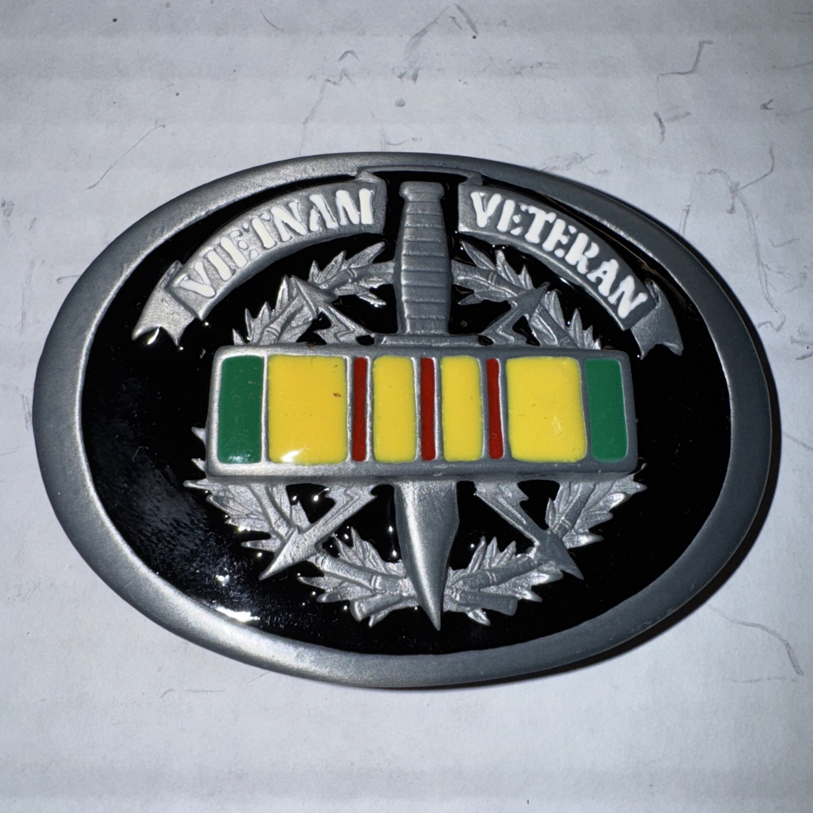 Vintage New Vietnam Veteran Belt Buckle Great American Buckle Co. 1996 Free Ship