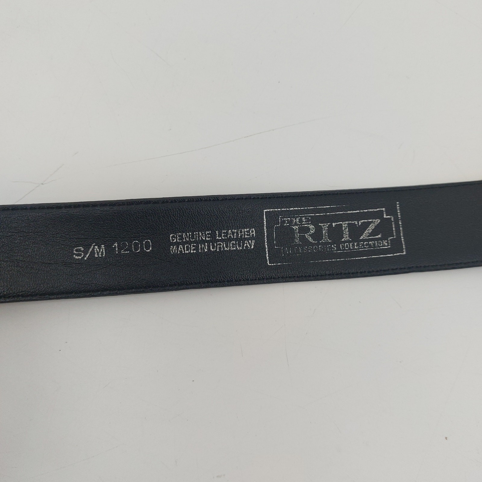 The Ritz Accessory Womens Belt Small Medium Black Genuine Leather