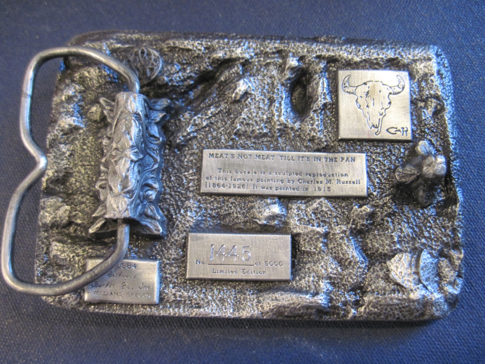 Siskiyou 1984 Charles Russell relief Ltd. Ed. Belt Buckle « Meat&rsquo;s not Meat…..