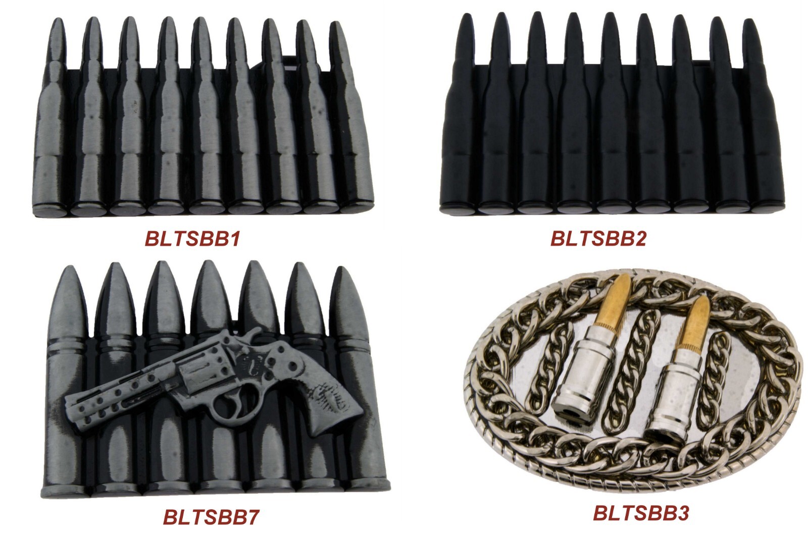 Western Real Cowboy Style Rodeo New Mens Womens Gun Bullets Metal Belt Buckle