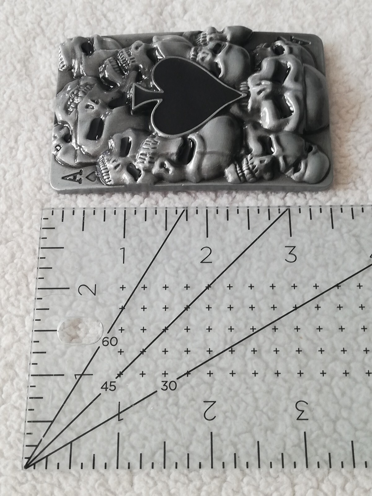Patriotic American USA Ace Of Spades Skulls Metal Belt Buckle Unisex New.
