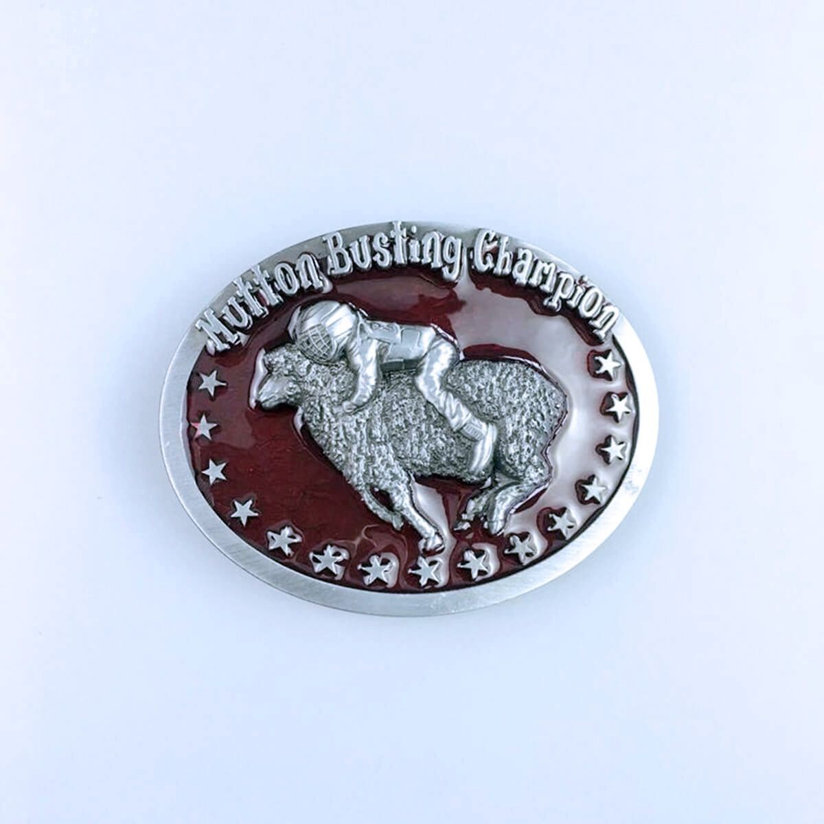 100 Mutton Busting Champion Western Cowboy BronzeBlack,Silver,Red,Blue Buckles