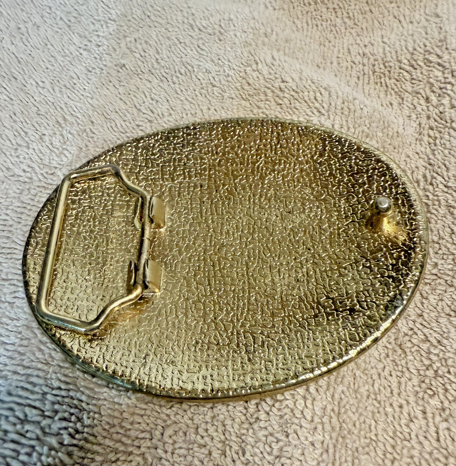 Pewter Belt Buckle National Flag of Antigua 2 Tone