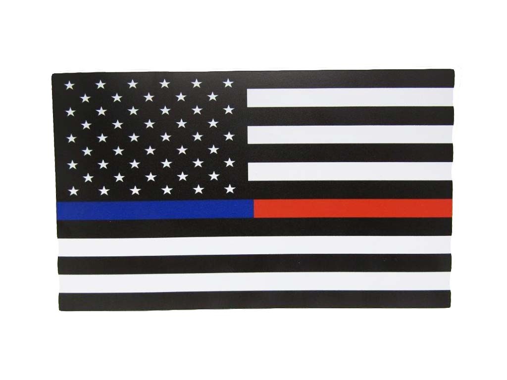 USA Thin Red Blue Line First Responders 6×4&Prime; Inch Magnet (Car / Fridge / Other)
