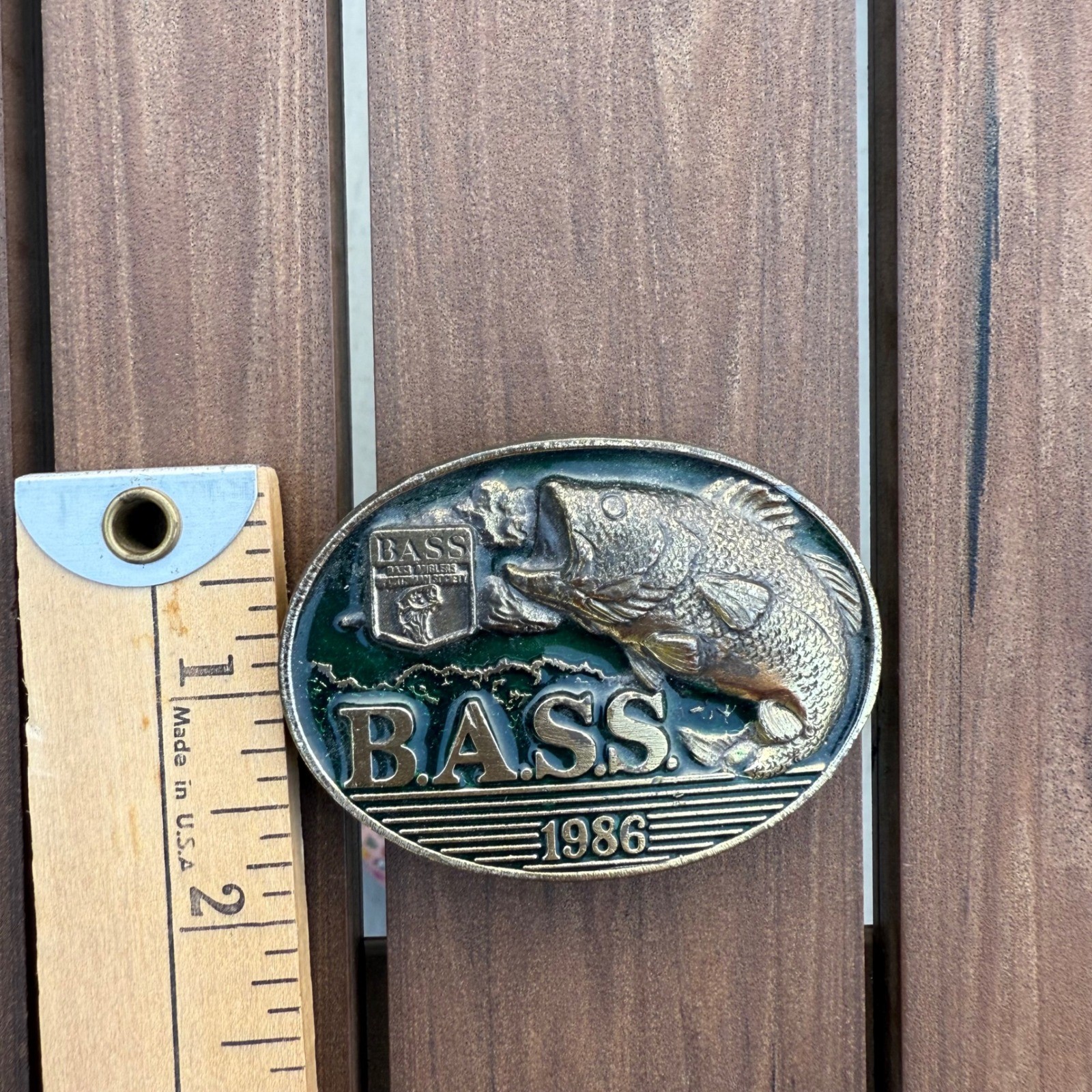 Vintage BASS Member 1986 Limited Edition Belt Buckle Mens USA