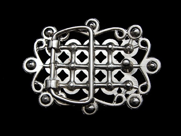 MI01121 REALLY NICE **ORNAMENT W/ CRYSTALS** FASHION BELT BUCKLE