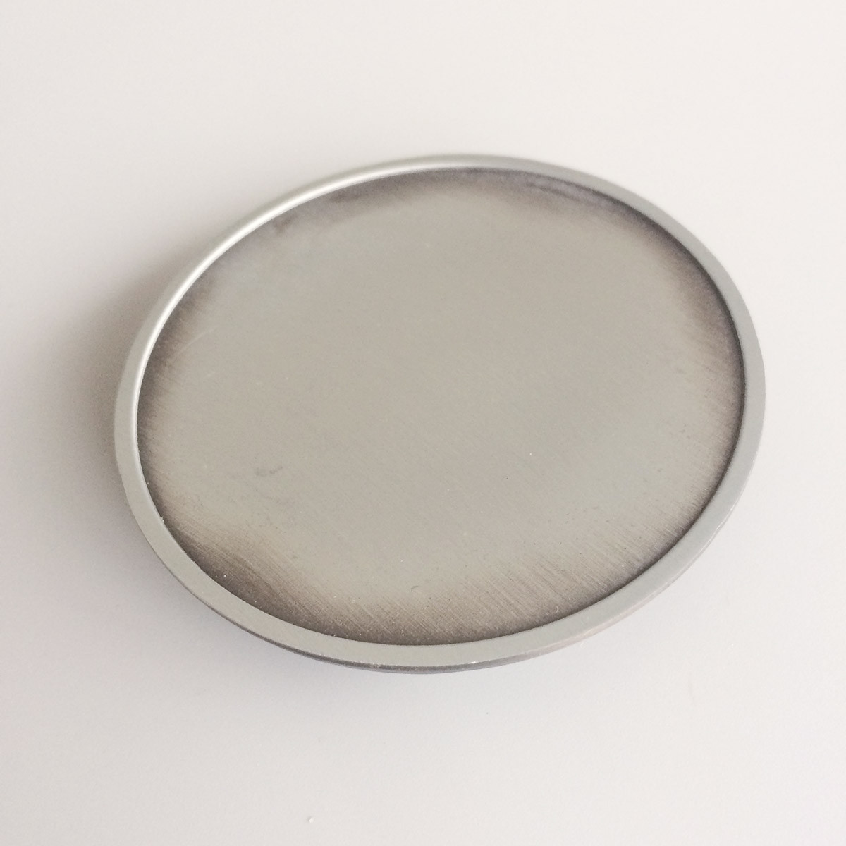 Antique Brushed Silver Round Blank Belt Buckle for Engraving also Stock in US