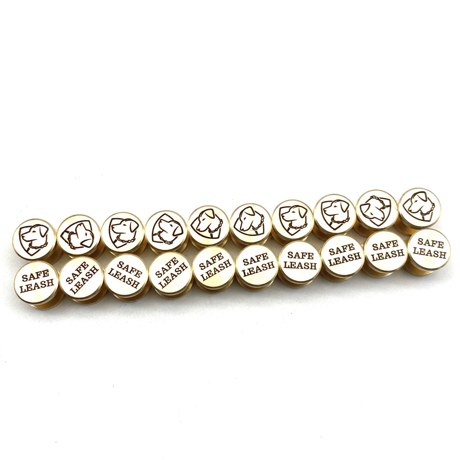 Custom Logo&Text Leather Craft Chicago Screw Rivets Flat Cap 12mm Diameter
