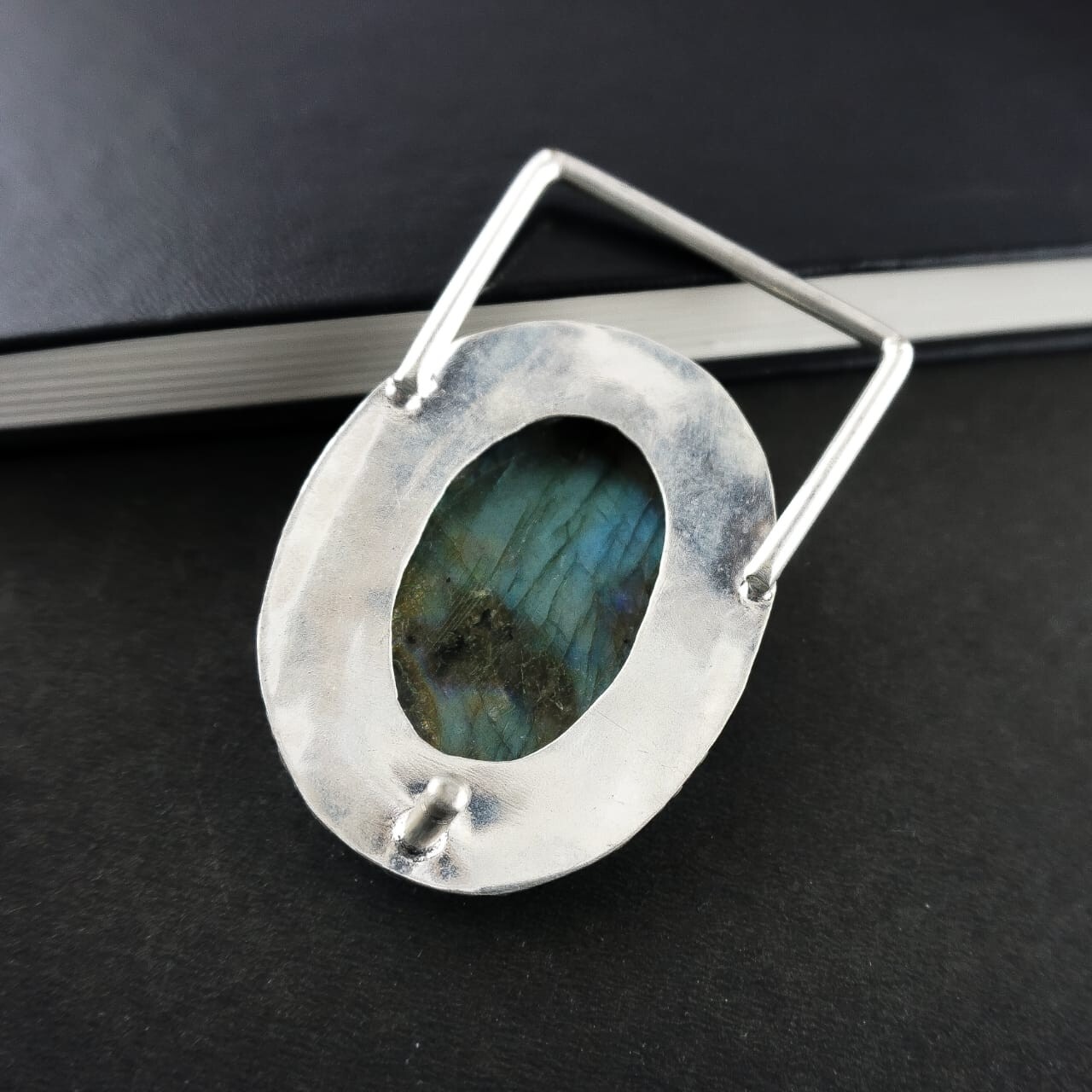 Natural Labradorite Gemstone Handmade 925 Sterling Silver Vintage Belt Buckle