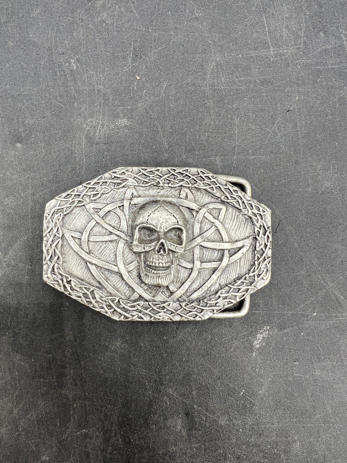 SKULL FANTASY ART PEWTER BELT BUCKLE
