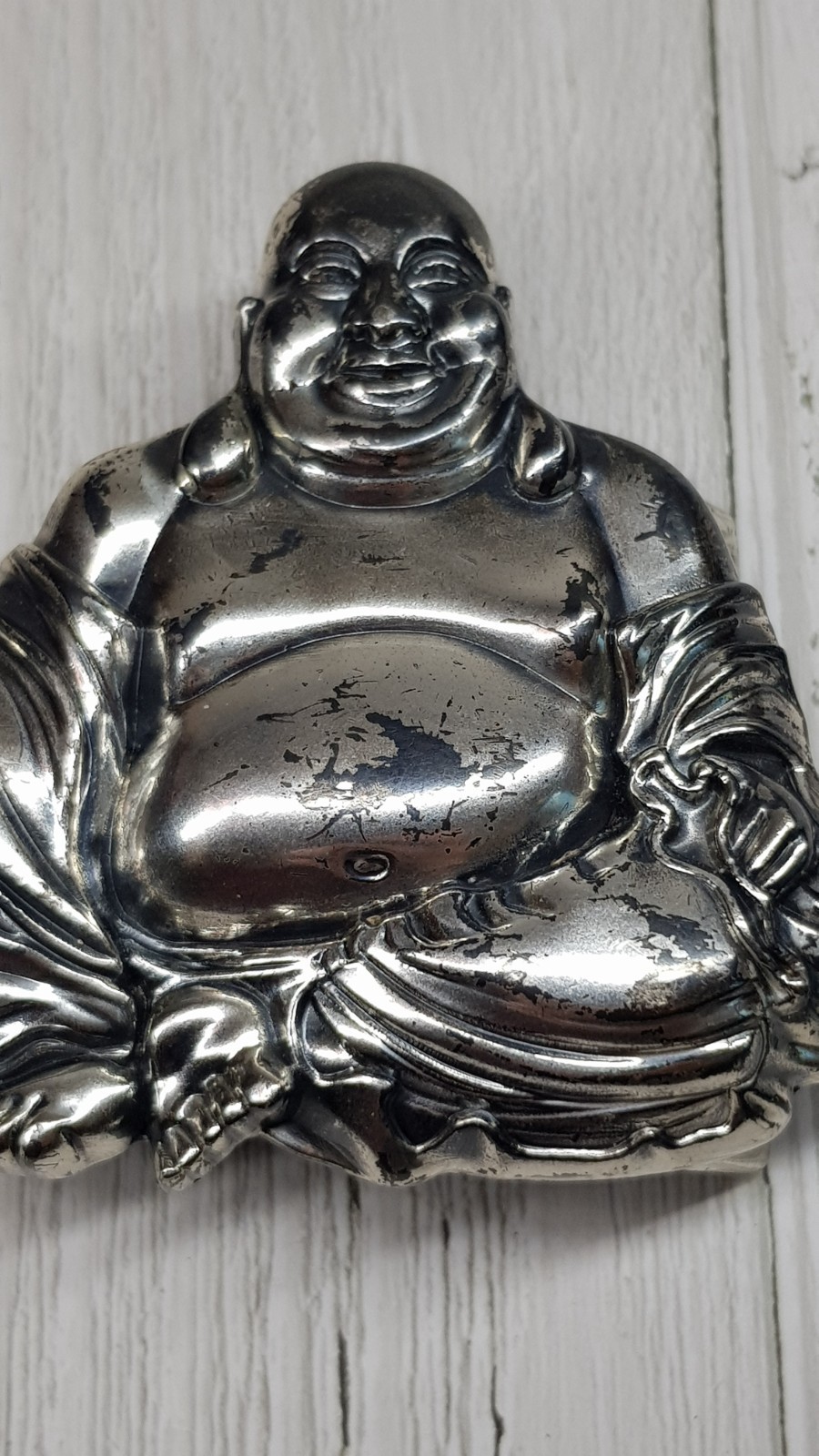 Belt Buckle Buddha, Switzerland, marking