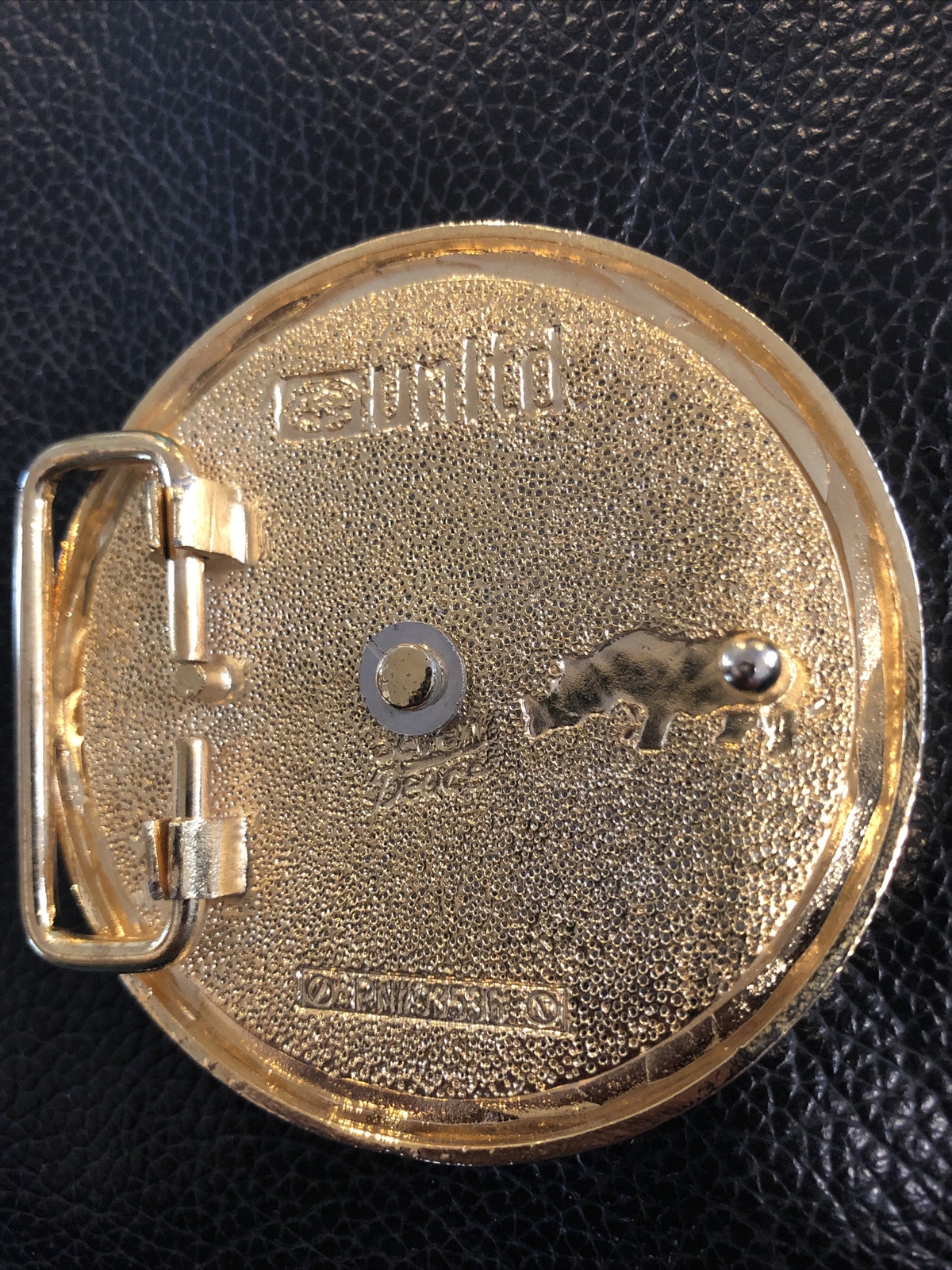 Ecko Unltd Gold Spinner Belt Buckle