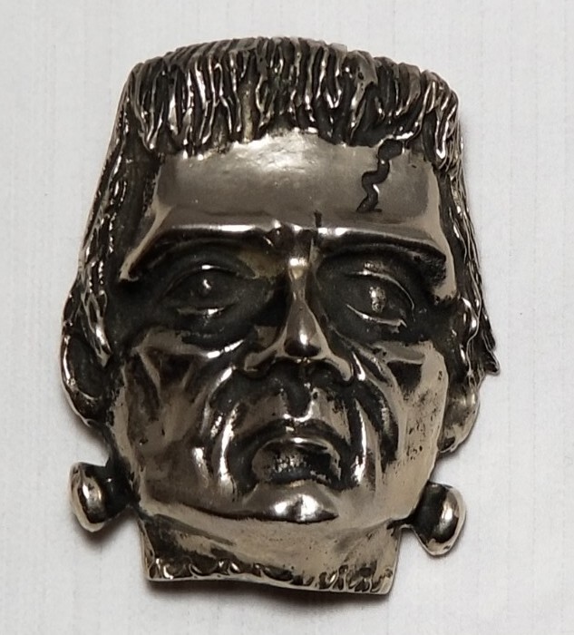 Frankenstein Monster Belt Buckle Boris Karloff Vintage Horror Movie Collectible