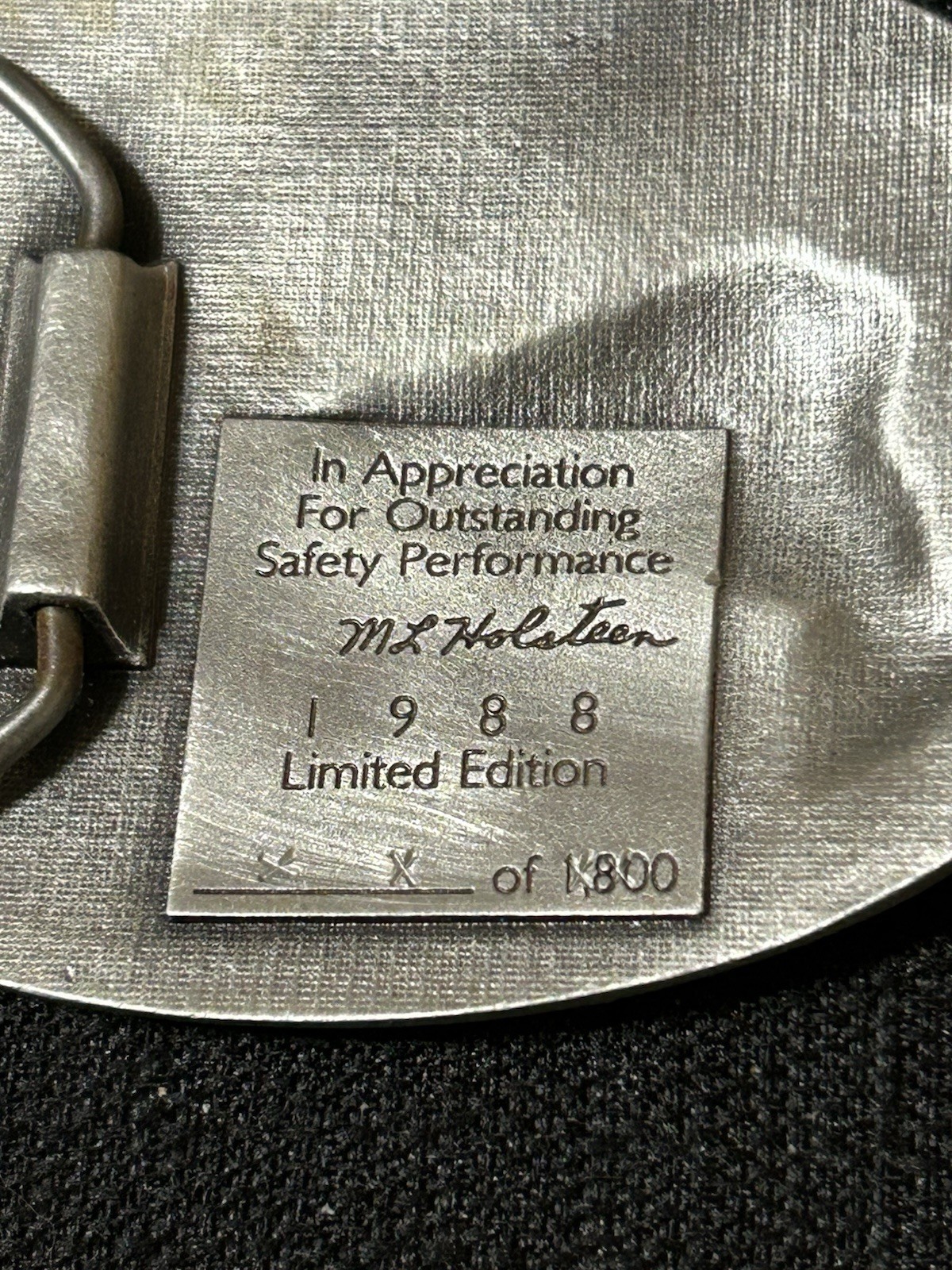 Vtg 1988 Burlington Northern Springfield Division Safety Award Limited Ed Pewter