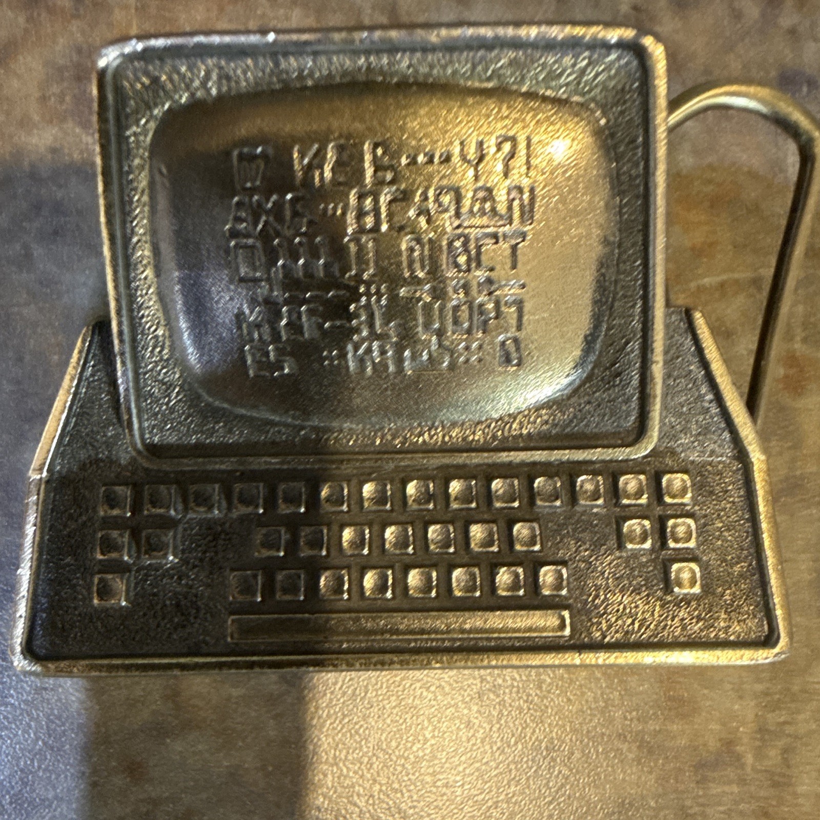 Great American Vintage Bronze Computer Belt Buckle Interchangeable No. 860