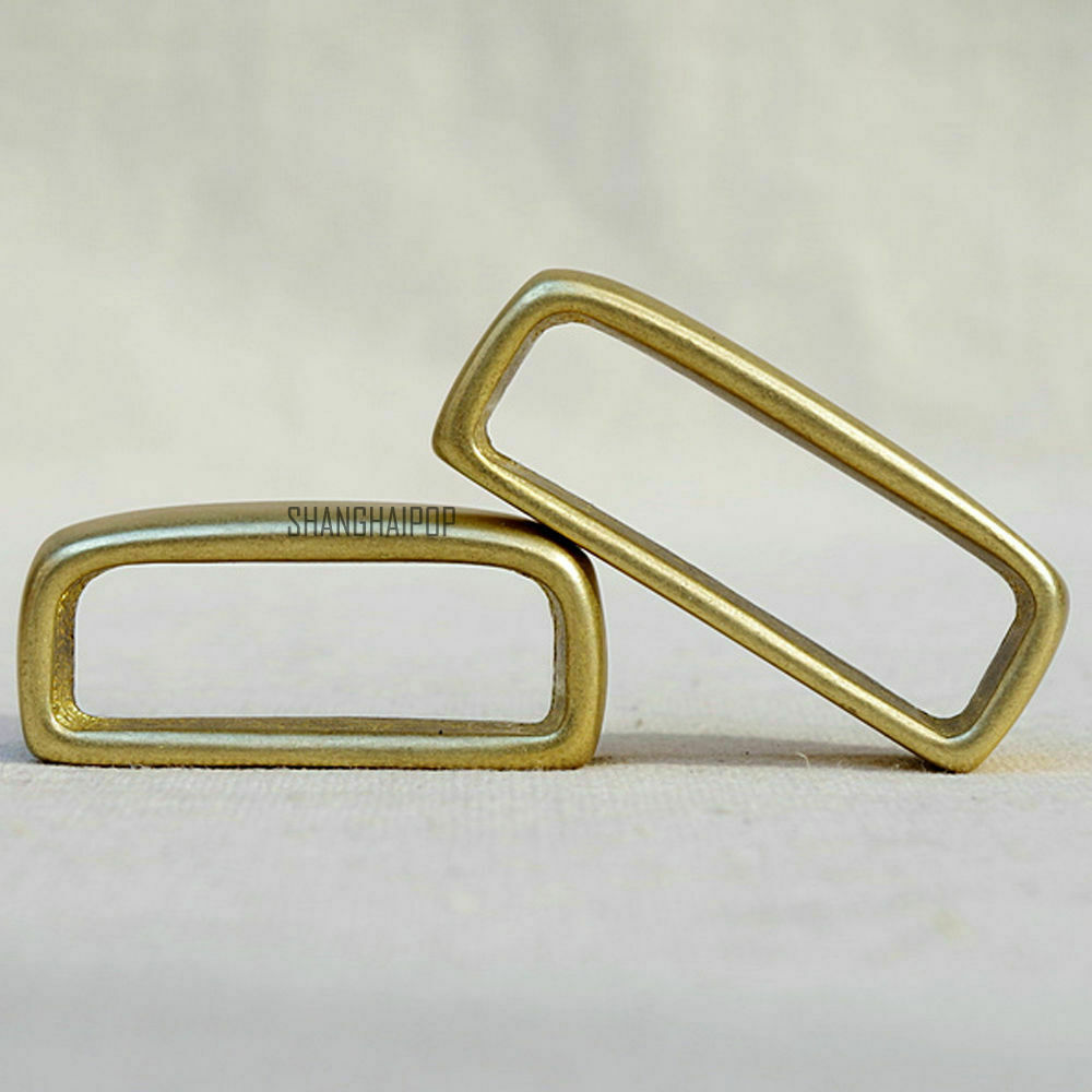 2 X Stainless Steel Silver Brass Loop Ring Leather Craft Belt Replacement 35mm