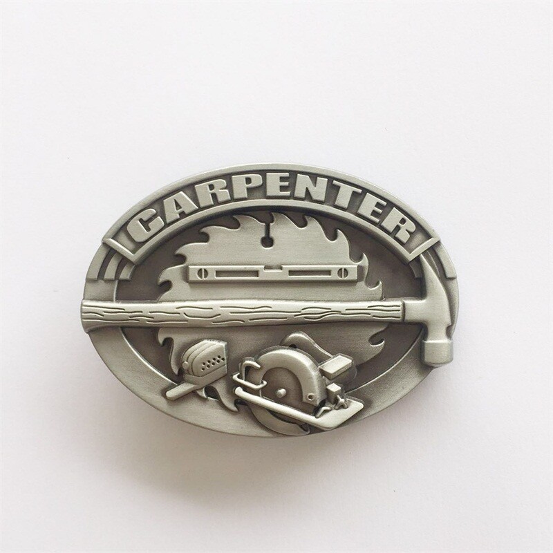 Vintage Style Tradesman Carpenter Western Star Belt Buckle