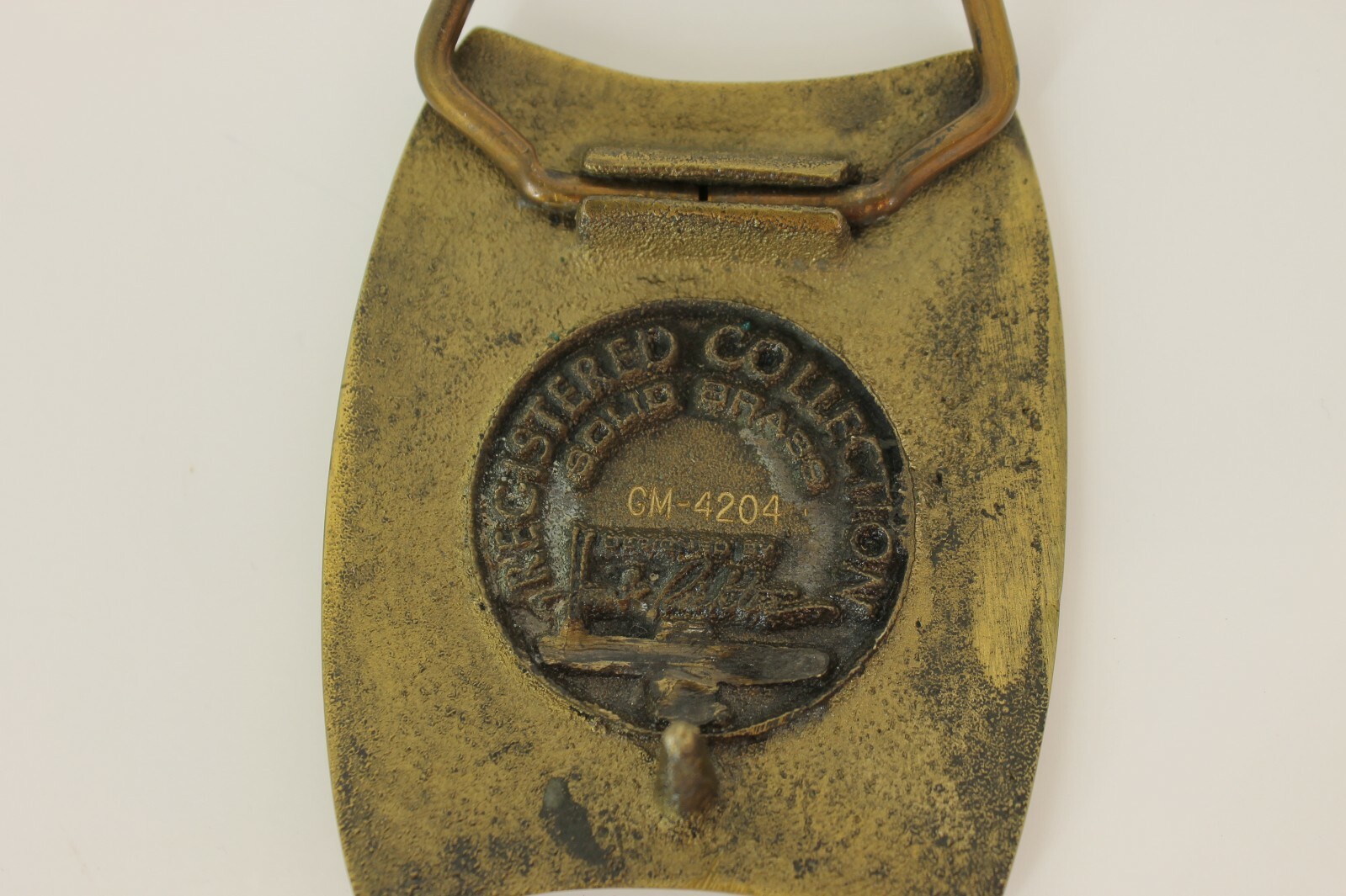 REGISTERED COLLECTION BRASS BELT BUCKLE ARIZONA US CAVALRY PICACHO PASS