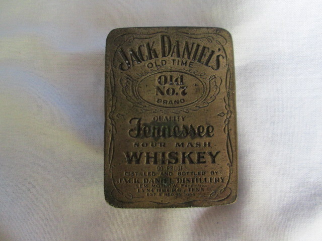 Jack Daniel&rsquo;s Old Time Old No. 7 Tennessee Sour Mash Whiskey Brass Buckle