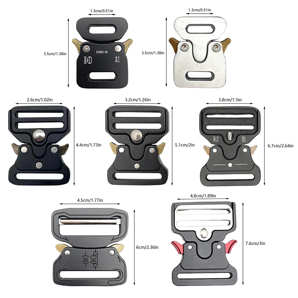 Quick Release Buckle Tactical Belt Buckle Set Zinc Metal Male Belt Silver Buckle