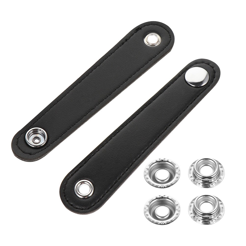 2Pcs Black Reusable Accordion Bellows Buckle Straps for Musical Instruments