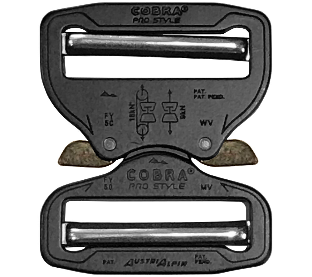 AustriAlpin 50mm Cobra Buckle Quick Release Dual Adjustable No Sew for Duty Belt