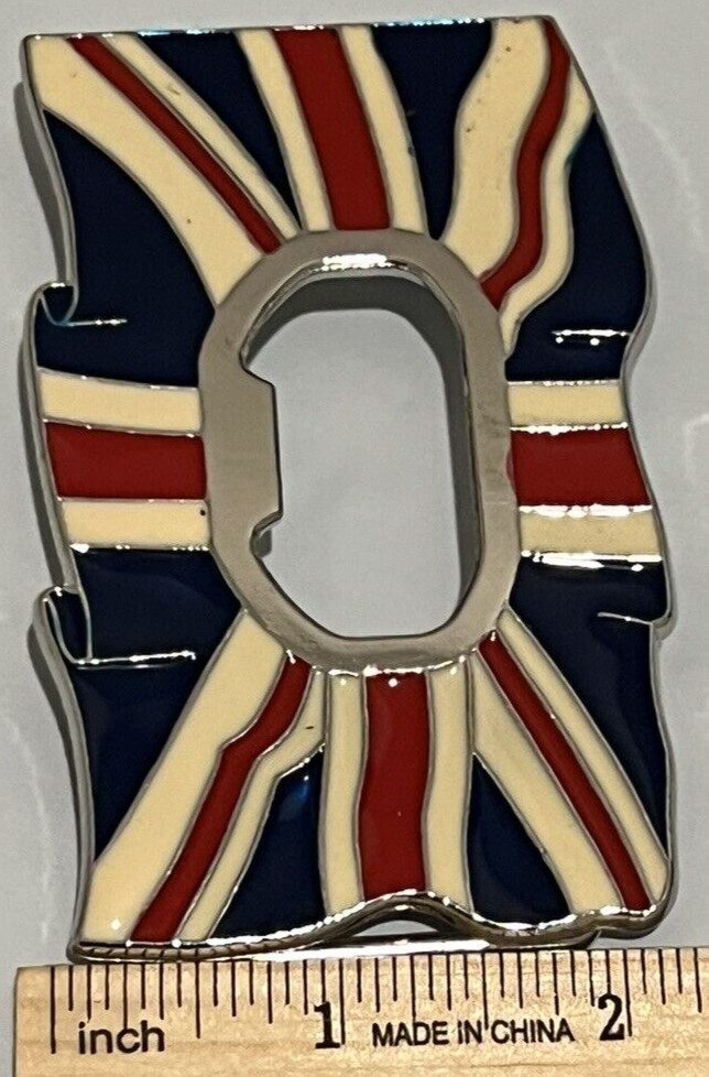 Union Jack Flag British Beer Bottle Opener Novelty Belt Buckle Humorous Modern