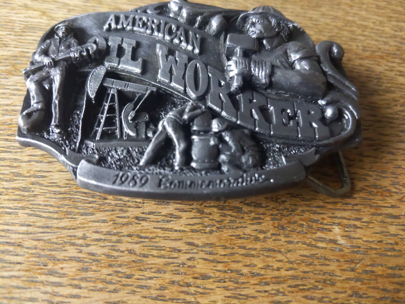Vtg American Oil Worker Belt Buckle Commemorative Limited Edition &rsquo;89 12 of 5000
