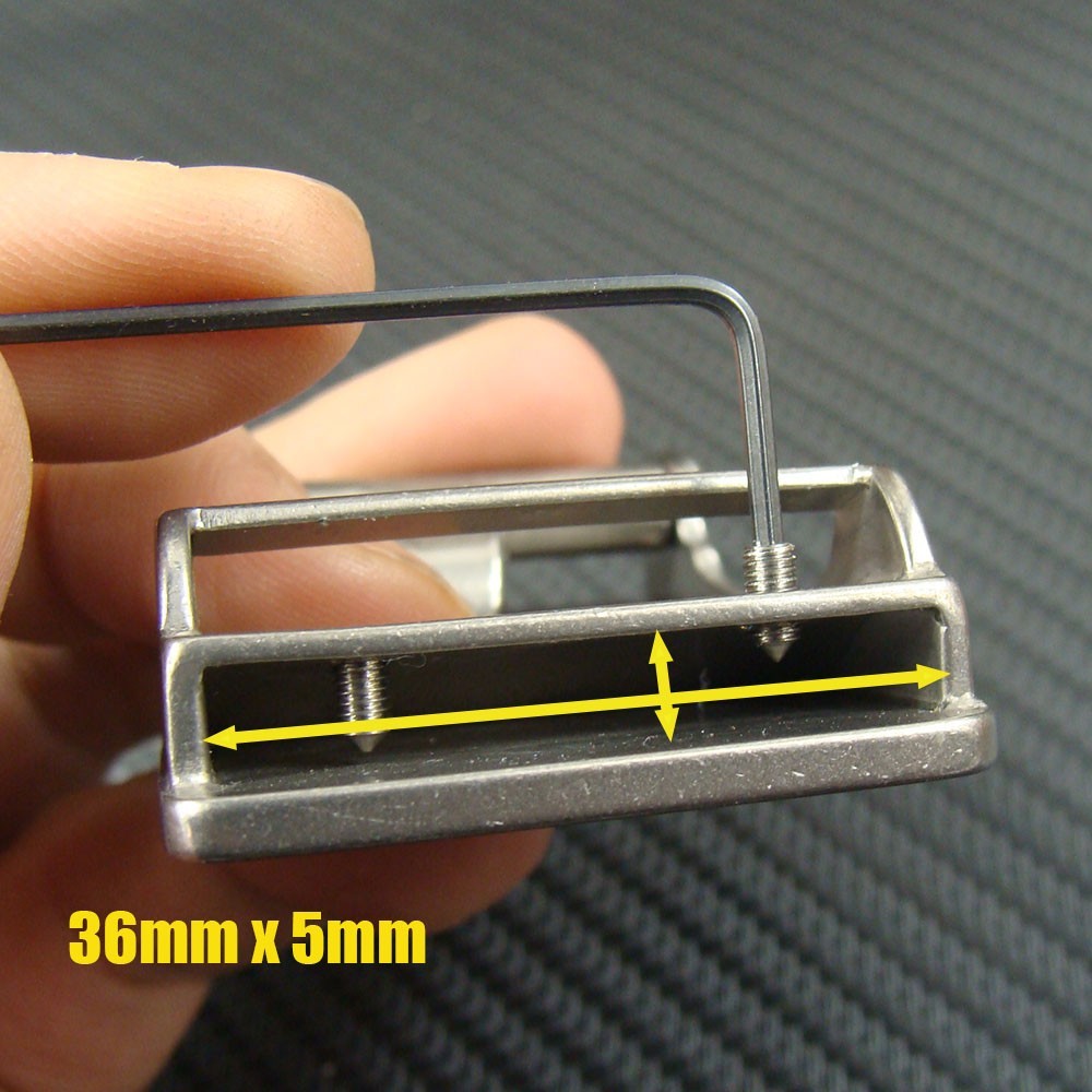 Titanium Clamp closure Buckle Anti allergy Belt Buckle for 1.25&Prime; Belt Z333
