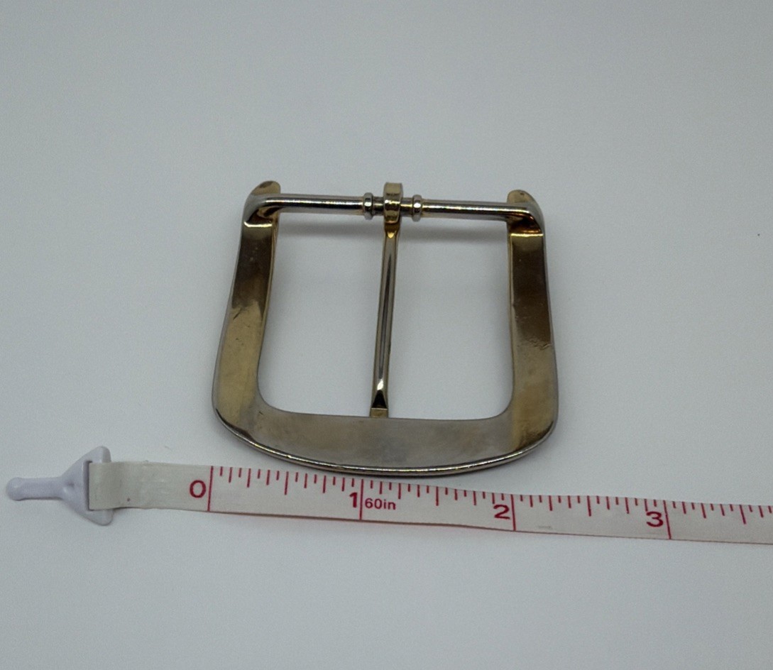 Classic Simple Squared Large Silver Tone One Prong Buckle For 1-5/8” Belt Men’s