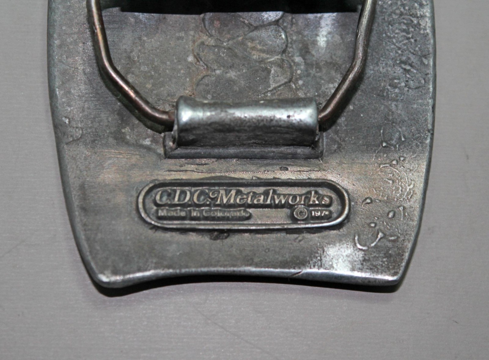 CDC Metalworks Pewter Belt Buckle Great American Eagle Colorado USA