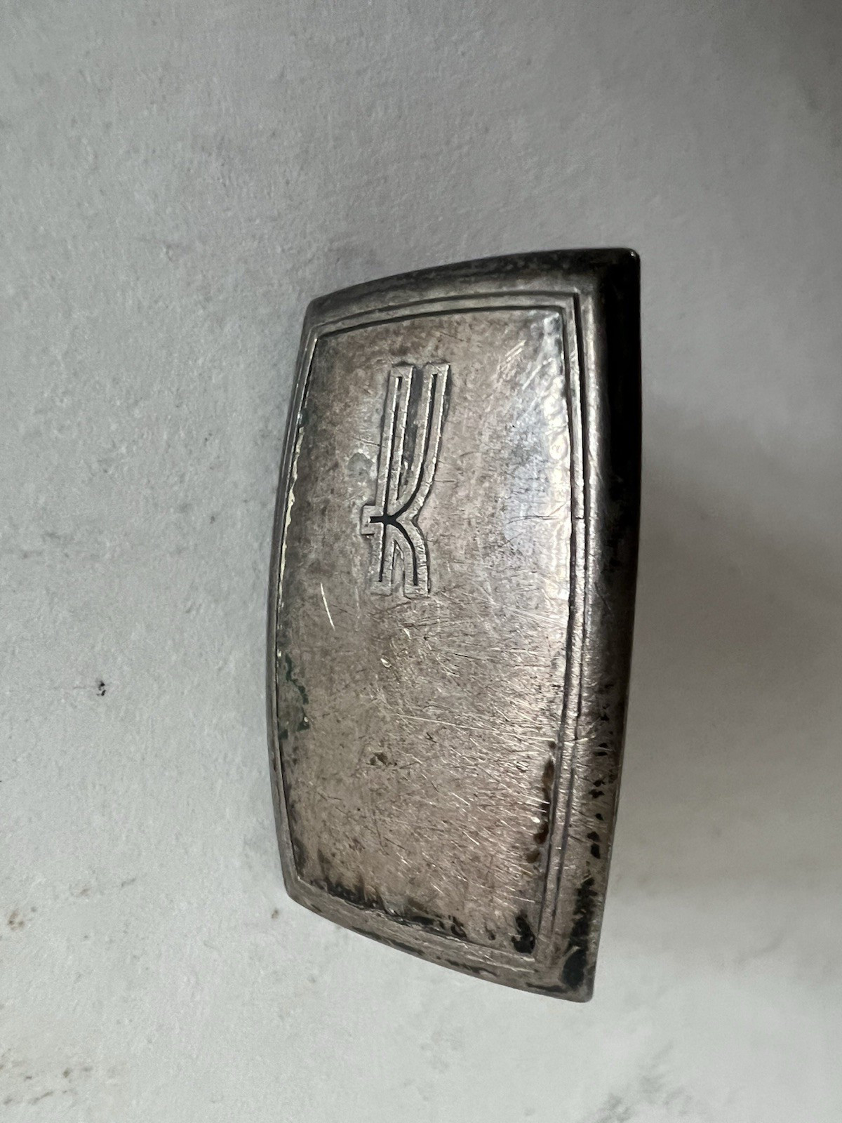 Vintage HICKOK Sterling Art Deco BELT BUCKLE / « K » 3D Monogram