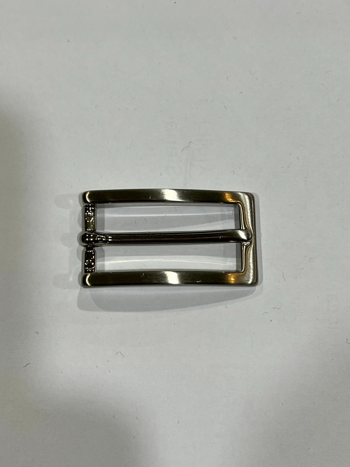 Solid Brass Satin Nickel Belt Buckle Made in Italy Fits 0.79&Prime; Belt Strap