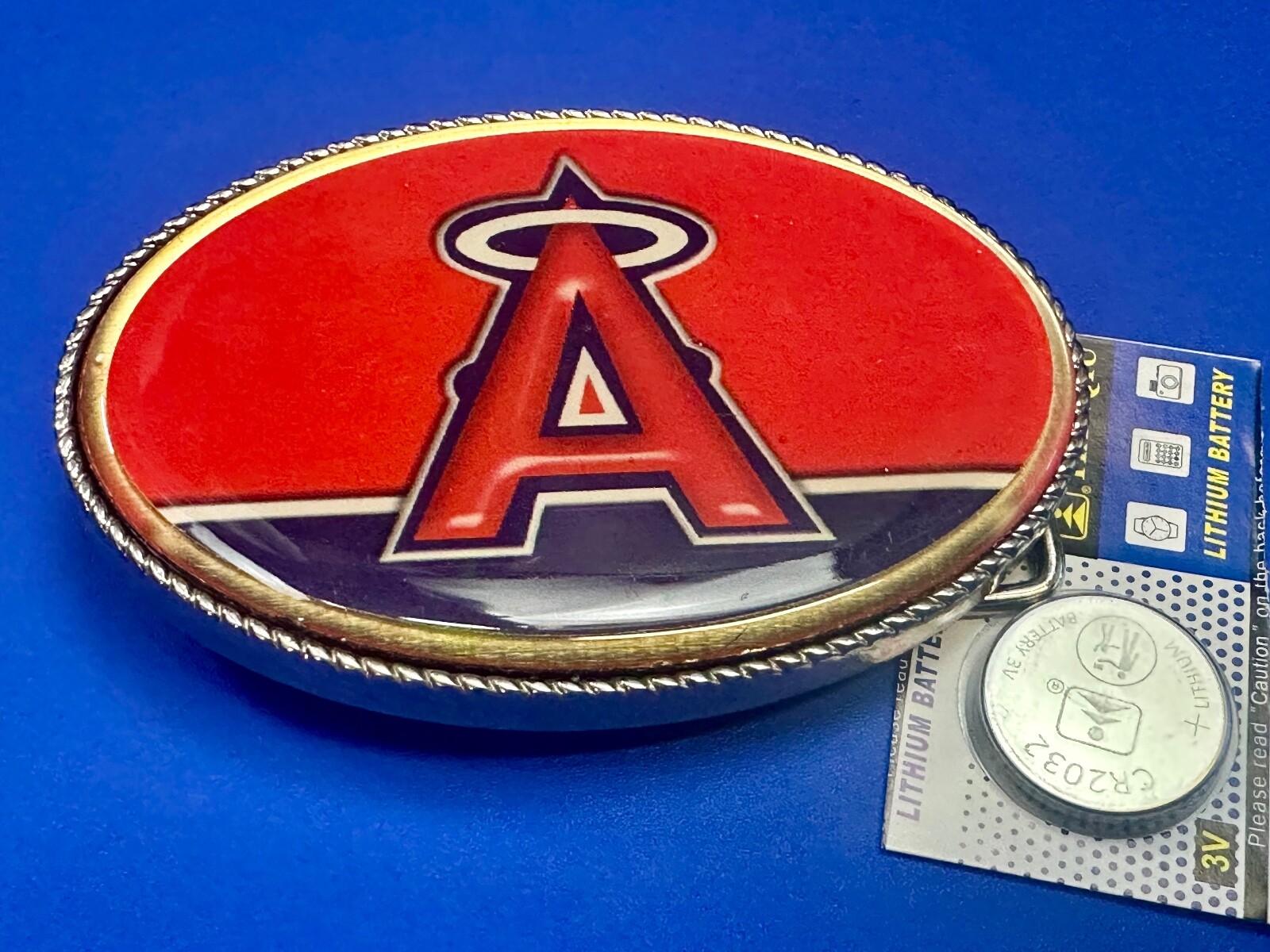 Los Angeles Anaheim Angels Ca Baseball Led Lights Belt Buckle W/ Fresh Battery!
