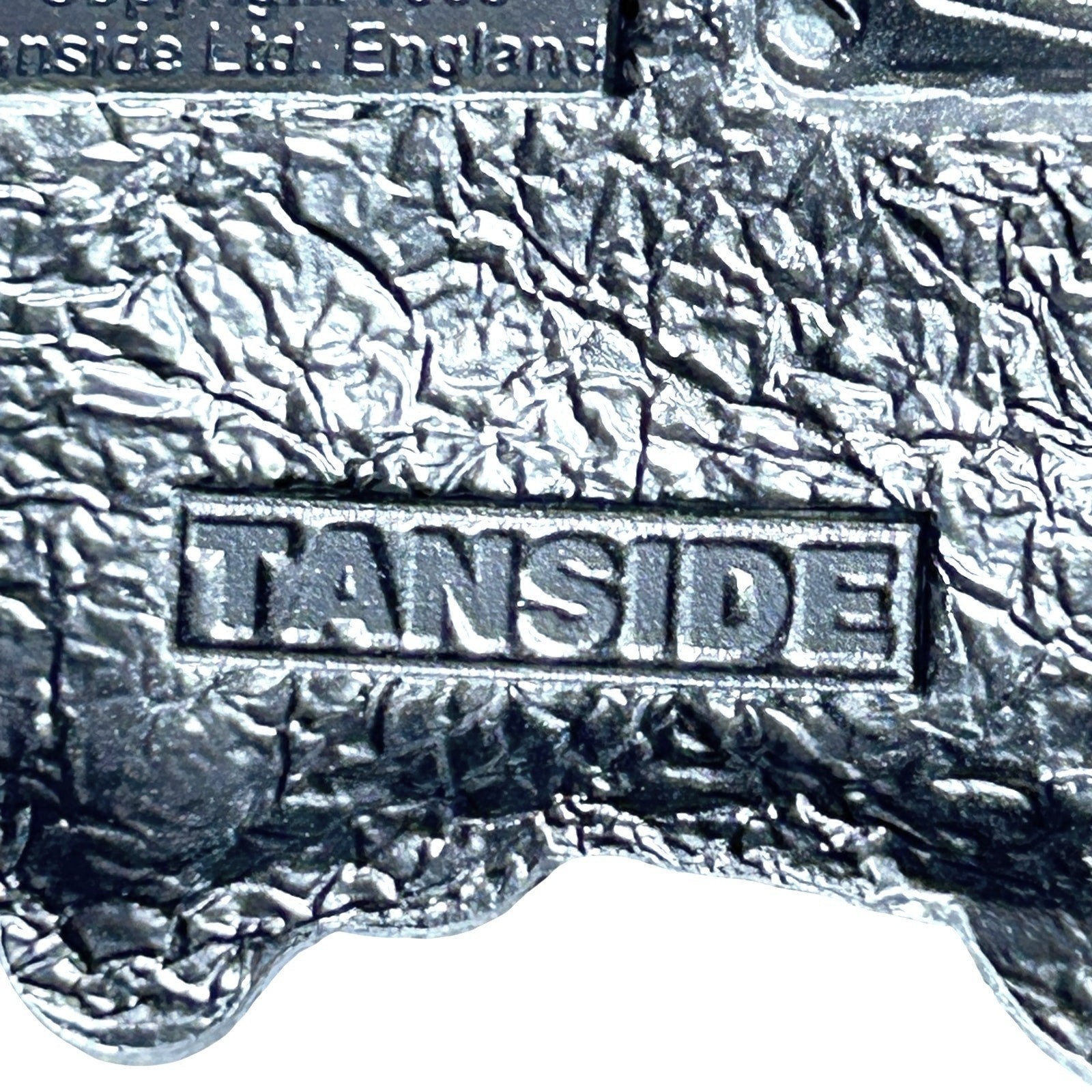 Tanside London Bus Belt Buckle Pewter 1990s Vintage Double Decker England USA