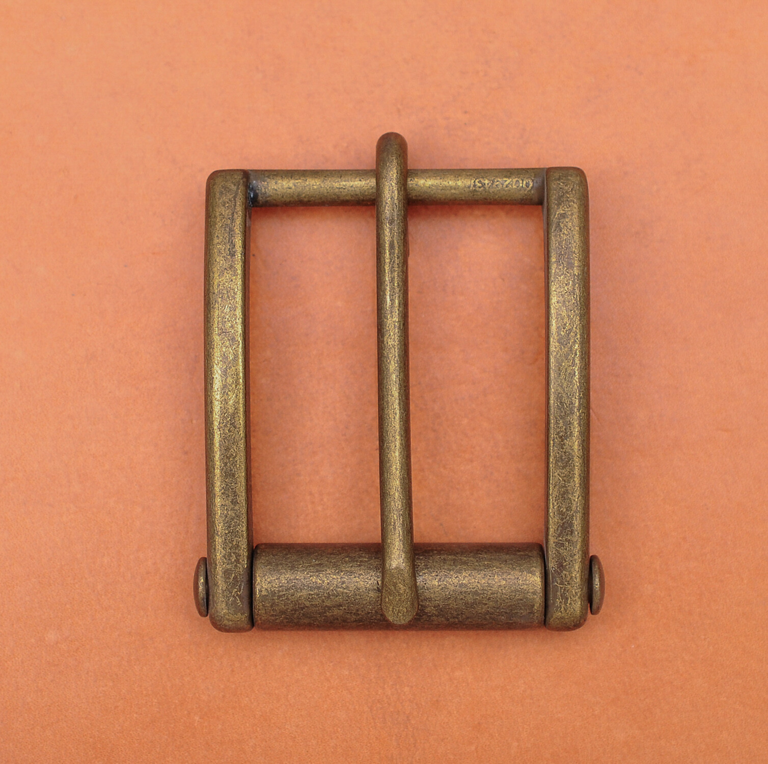 Novelty Mens Retro Brass Single Prong Pin Metal Roller Belt Buckle 1-1/2&Prime;