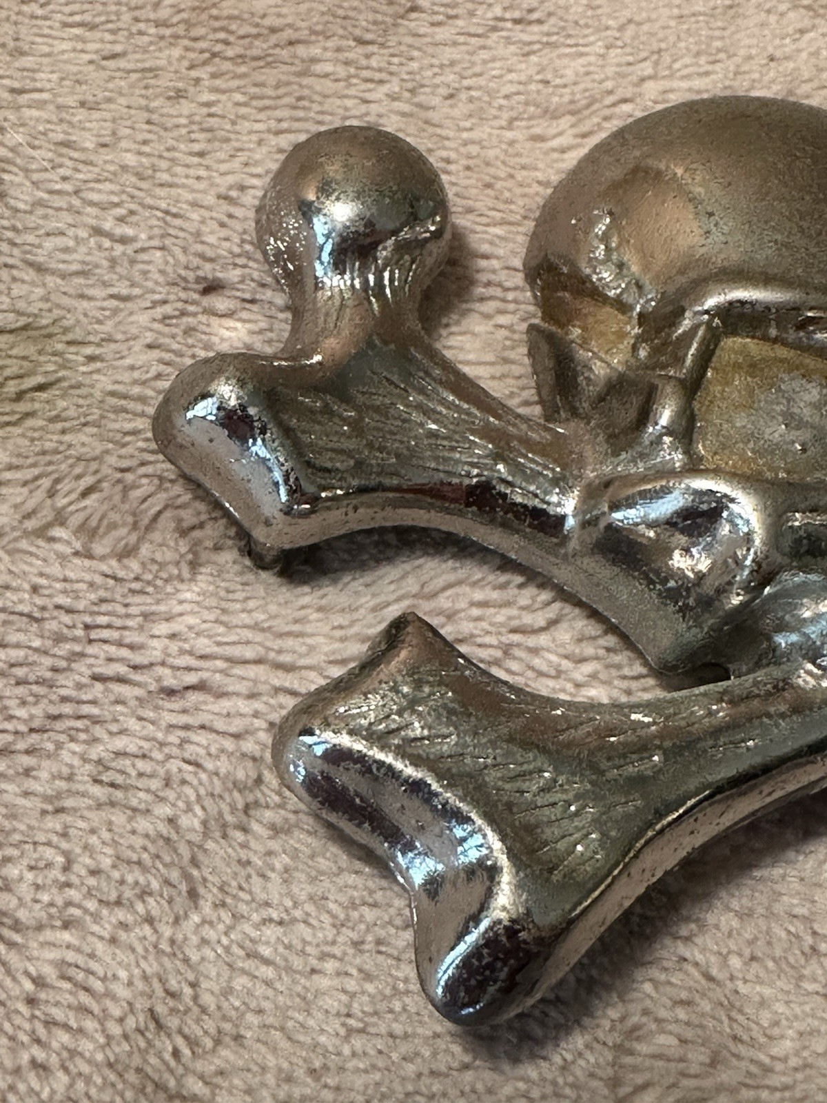 Men&rsquo;s Skull & Crossbones Western Metal Belt Buckle, Silver Tone, 1.5 in