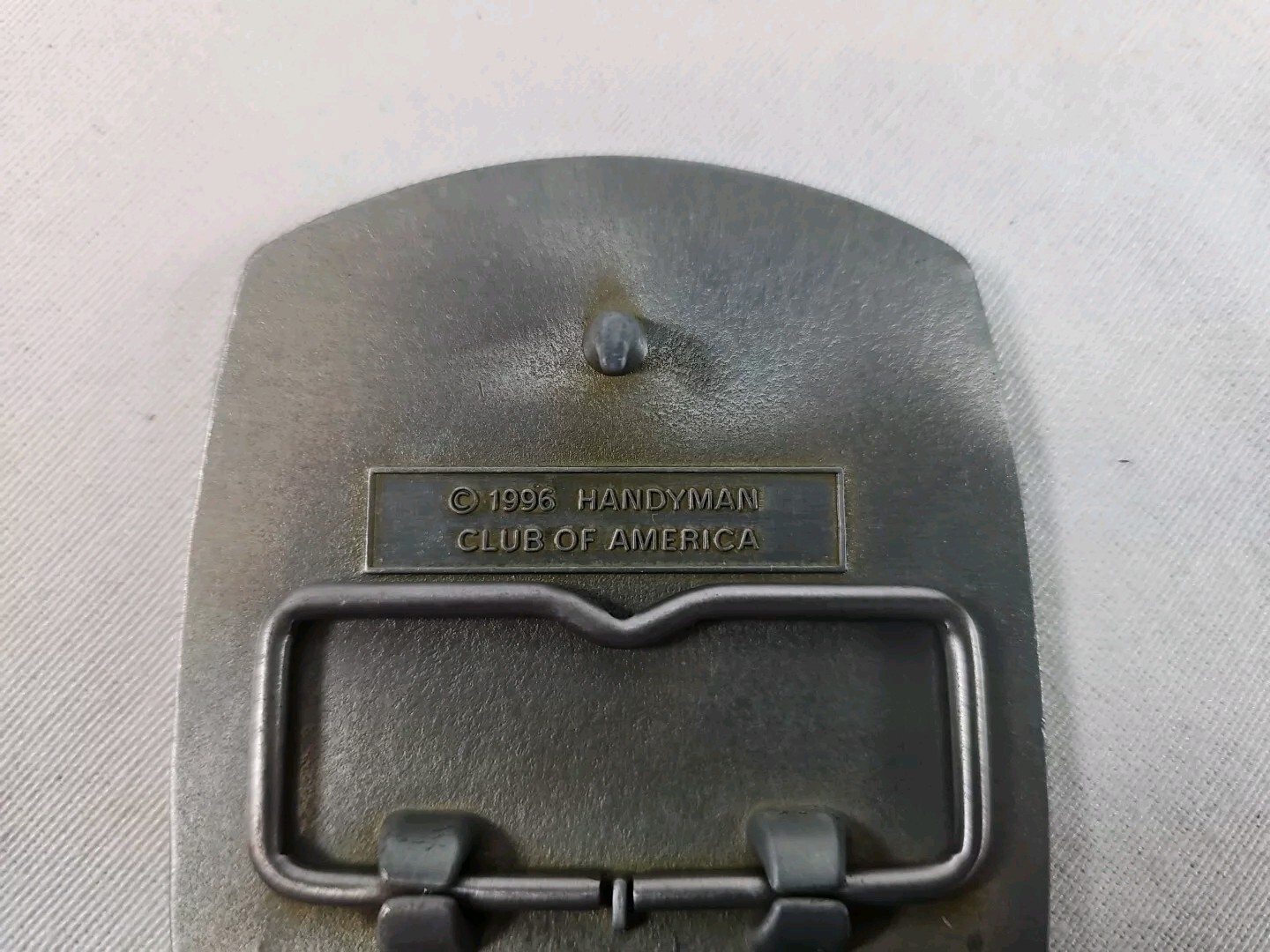 Vintage Handyman Club of America Life Member Pewter Belt Buckle 1996