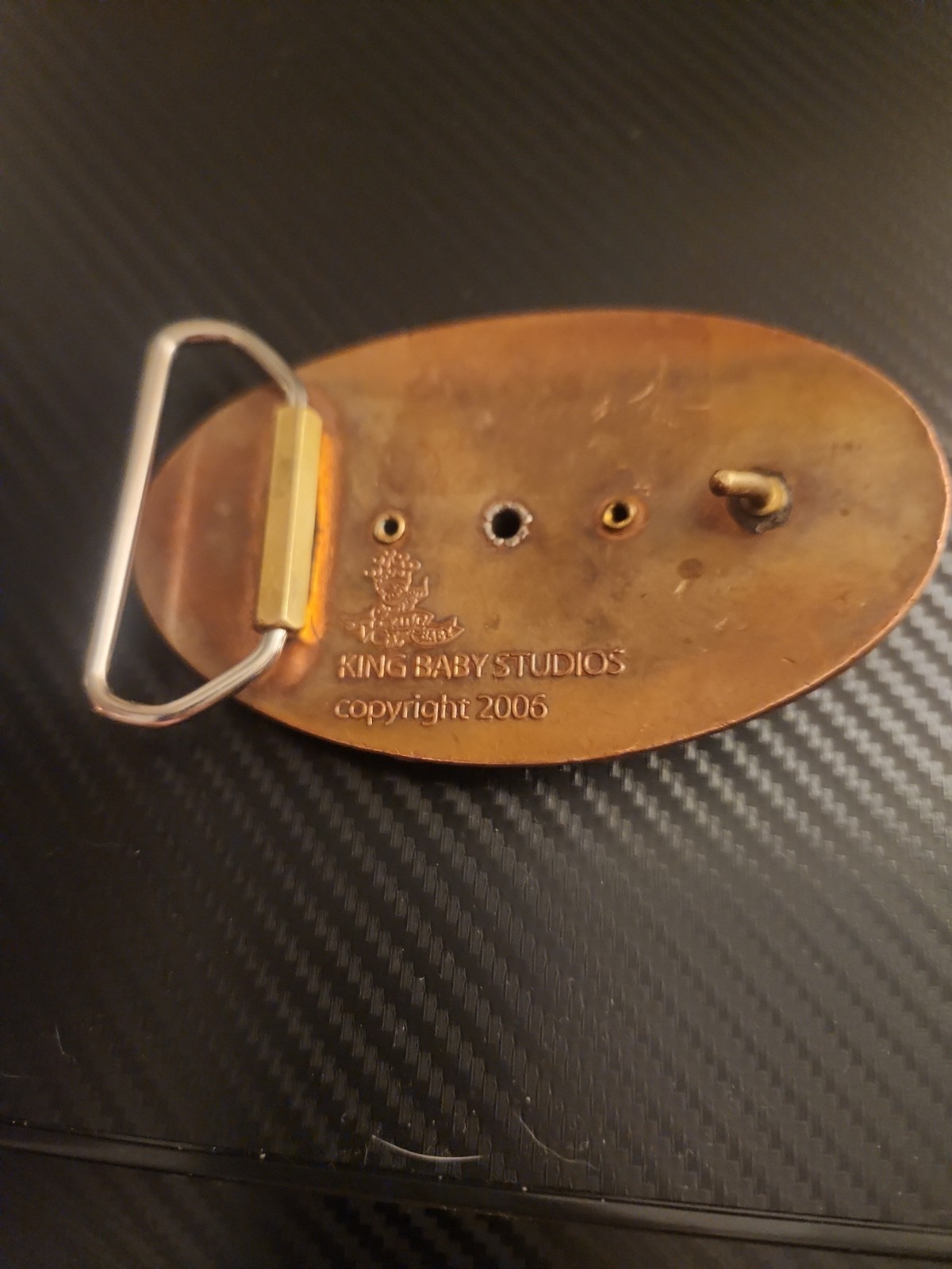 Rare Vintage King Baby Studios Brass Belt Buckle From 2006 203 grams