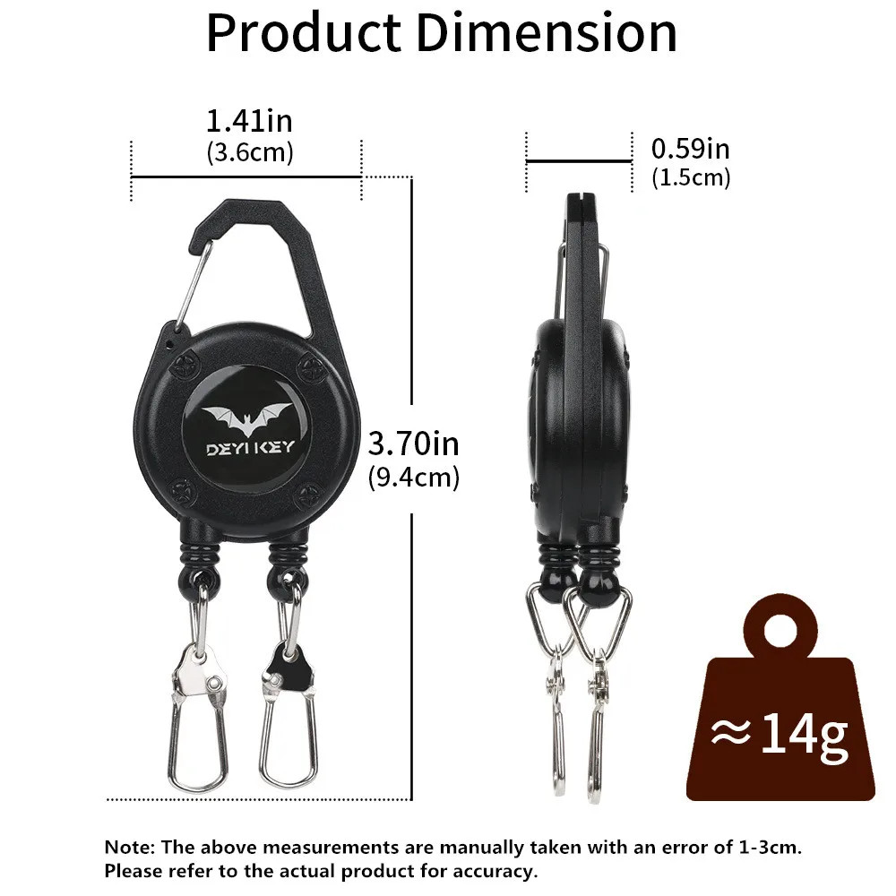 Outdoor double headed clip buckle, work permit hanging buckle, keychain
