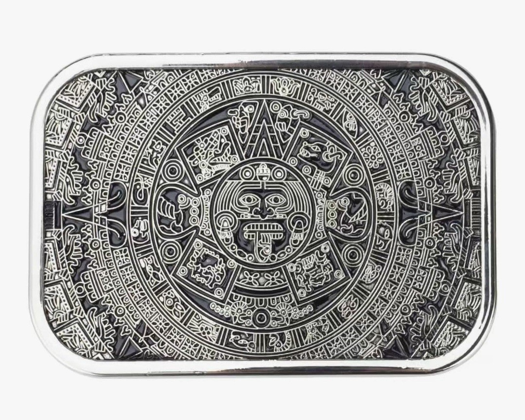 New Aztec Mayan calendar silver mens women&rsquo;s belt buckle